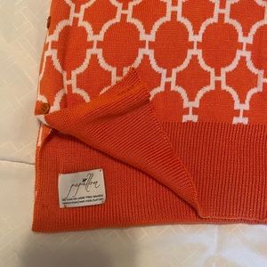 Orange and White Scene Weaver Papillon 100% Bamboo Scarf